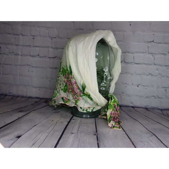 Vintage Floral Head Scarf!! (Na-kid not included!) - Picture 3 of 7